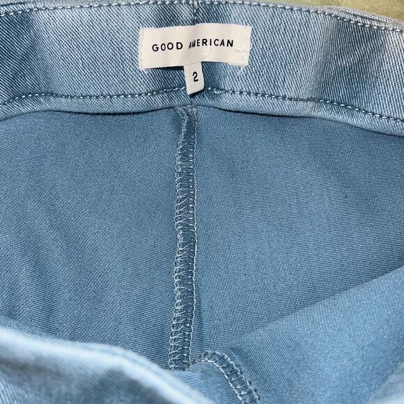 Good American Pull on Light Wash Flare Stretch Denim Jean NWT SIZE 2 - Picture 5 of 6